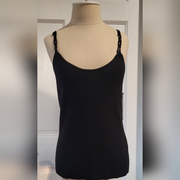 Karl Lagerfeld Tops - Karl Lagerfeld Elegant Black Knit Camisole